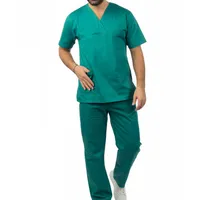 Ιατρικό Scrub set unisex πράσινο με παντελόνι και μπλούζα